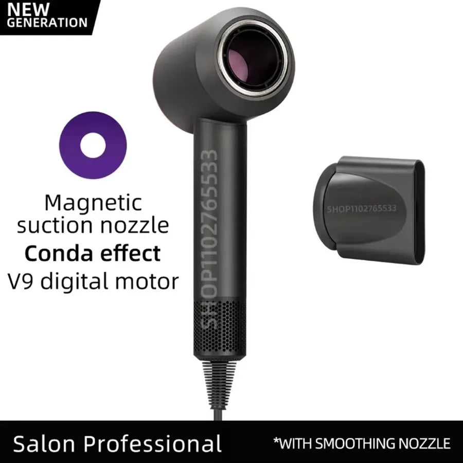Secador de pelo iónico 5 en 1 con difusor. Aparatos profesionales para el cuidado del cabello. Secador de pelo sin aspas para peluquería femenina. Súper secador de pelo.
