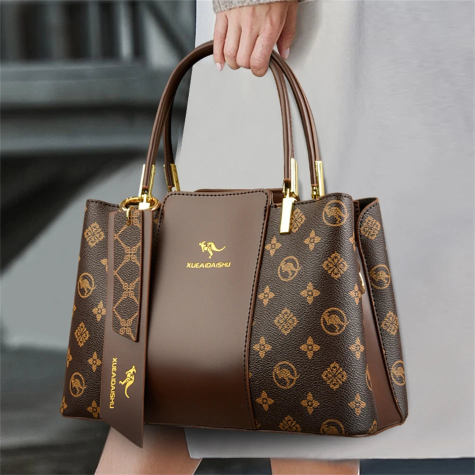 Bolso de mano de lujo con estampado de moda, gran capacidad, piel suave, bolso bandolera para mujer, bolso de hombro/bandolera, bolso de mano de diseño para mujer, bolso de mano informal.