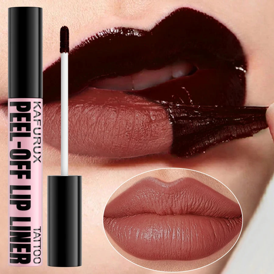 Tinte labial peel-off de 7 colores, larga duración, resistente al agua, rosa, a prueba de transferencia, no se transfiere, brillo labial de maquillaje natural