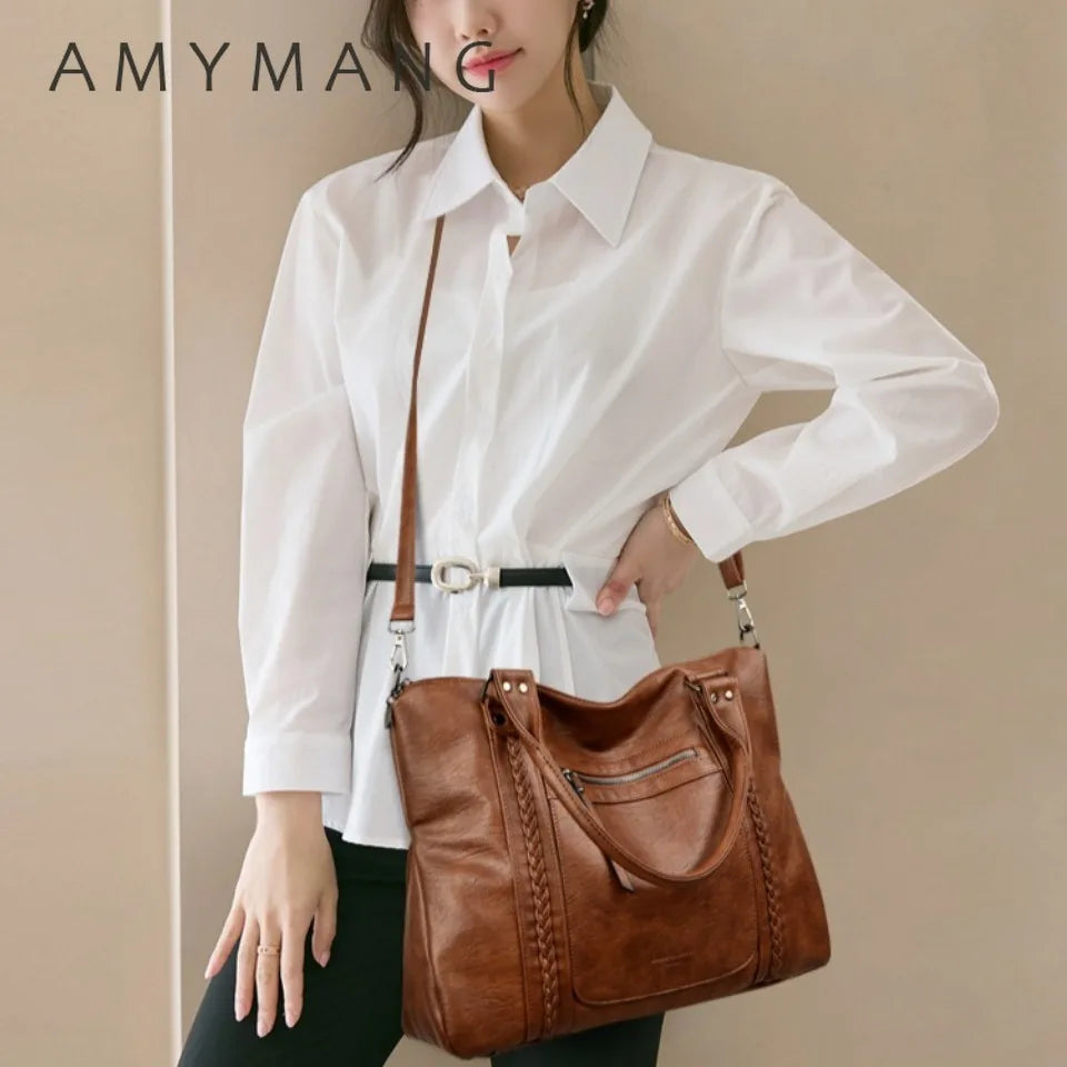 Bolsos de hombro y bandolera de piel suave de marca auténtica para mujer, bolsos de mano de lujo, bolsos de diseñador informales tipo tote y bandolera.
