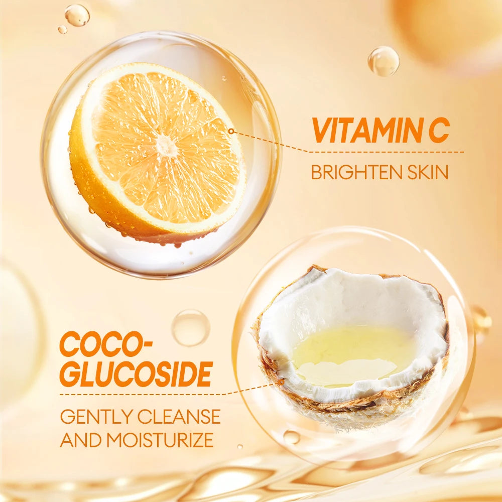 Desmaquillante bifásico con esencia de vitamina C para pieles sensibles. Disuelve instantáneamente el maquillaje más resistente sin irritar.