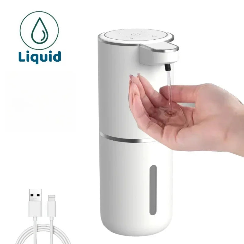 Dispensador automático de jabón líquido/espuma, dispensador eléctrico sin contacto, recargable por USB con sensor infrarrojo para baño y cocina.