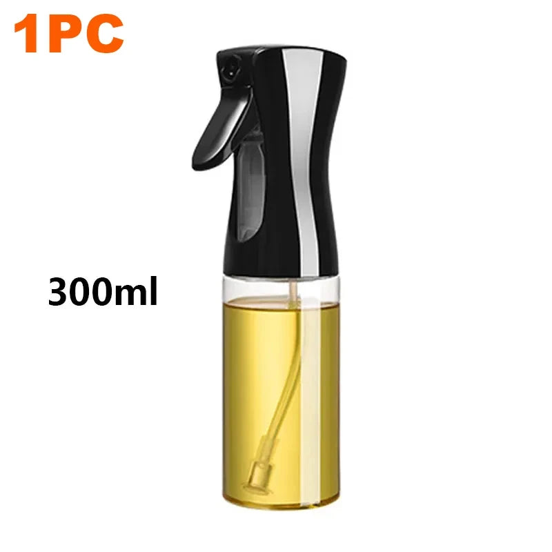 Botella pulverizadora de aceite de 200/300/500 ml para barbacoa, cocina, aceite de oliva, pulverizador de aceite de plástico para hornear, botella vacía, botella de vinagre o pincel de aceite