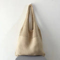 Bolsos de punto para mujer, bolso tote de gran capacidad, bolso grande de playa de verano, bolsos de hombro informales de tejido hueco, paquete femenino
