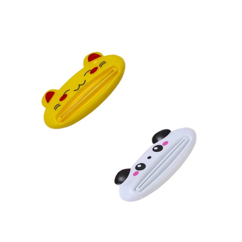 1 unidad Dispensador de pasta de dientes multifunción con diseño de animalito lindo, artículo para el hogar, baño, tubo, dispensador de pasta de dientes de dibujos animados