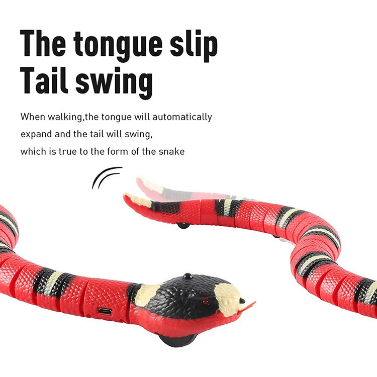 Juguetes automáticos para gatos, interactivos, con sensor inteligente, serpiente de juguete para gatos, carga USB, accesorios para gatos, juego para mascotas.