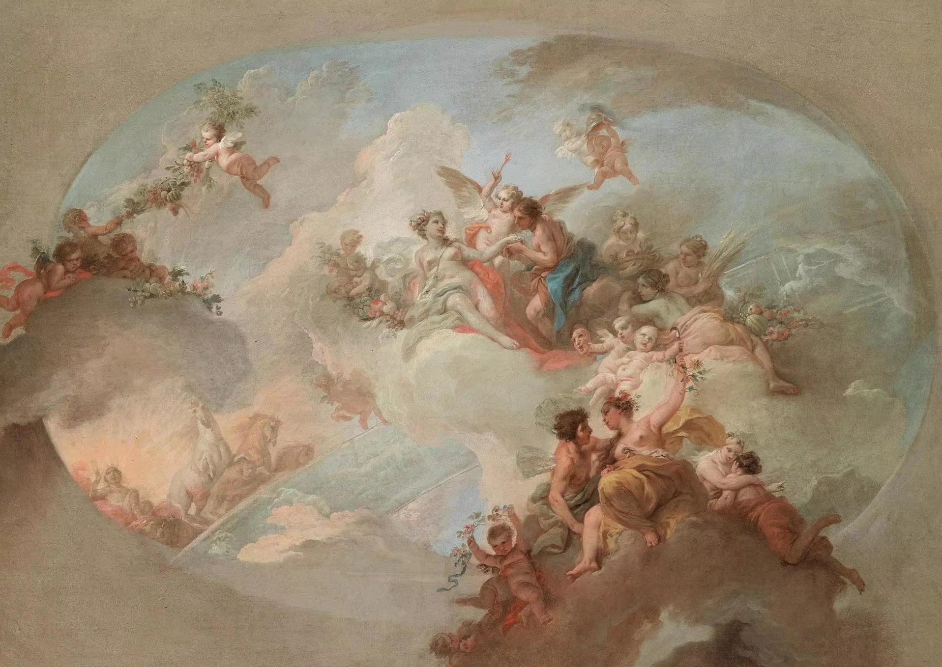 1 unidad, Póster de arte cristiano retro renacentista clásico de mitología griega, obras famosas, lienzo, pintura, decoración de pared para museo e iglesia