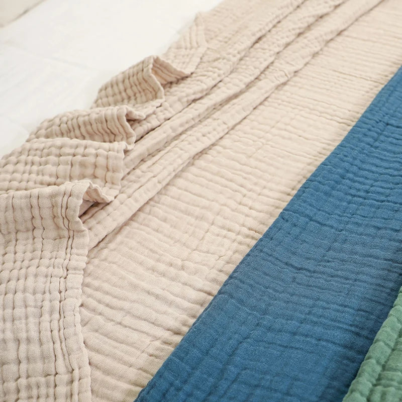Manta Battilo 100% algodón muselina para sofá, 6 capas, transpirable, ligera, estilo bohemio, ideal para sofá cama, mantas grandes de verano.