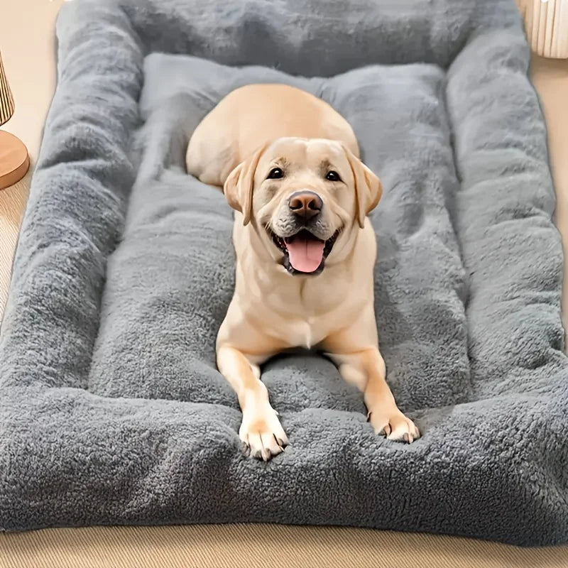 Cama de felpa extragrande para perros y gatos, sofá, colchoneta para jaula, alfombrilla de poliéster ultrasuave para mascotas de todos los tamaños, adorable sofá rectangular.