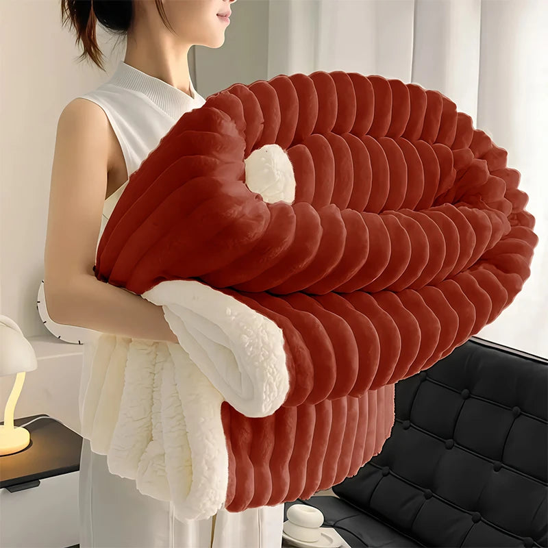 1 manta de forro polar Sherpa con peso - Suave, cálida, ideal para dormitorio, residencia estudiantil, coche, sofá y viajes, 3,5 kg.