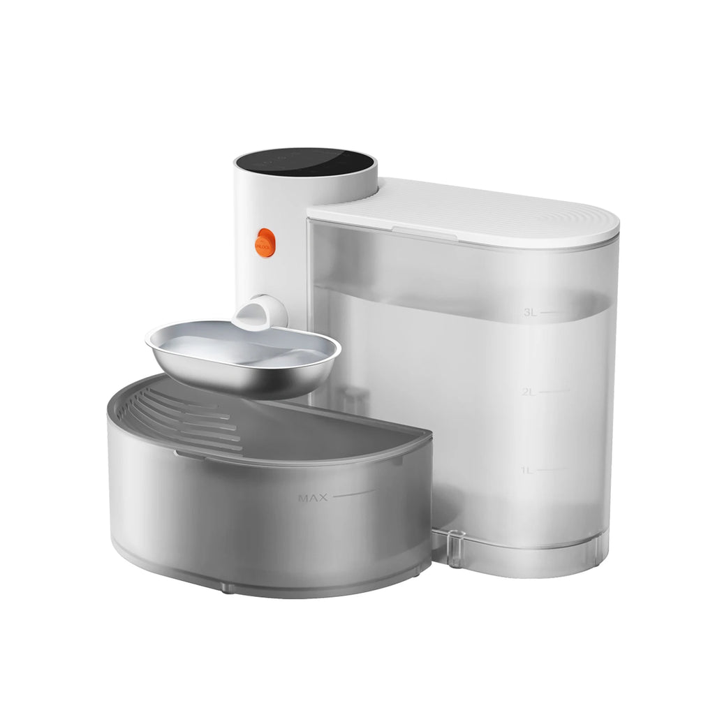 Fuente de agua inteligente para mascotas, fuente de agua inalámbrica para gatos de 3 litros sin filtro, fuente para gatos ultra silenciosa recargable que funciona con pilas