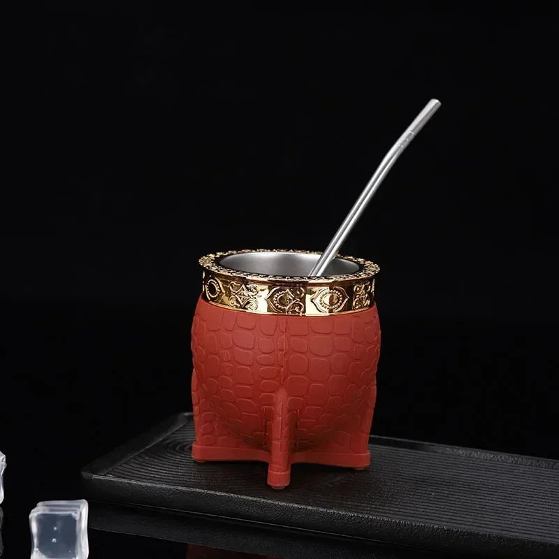 Vaso térmico de acero inoxidable de doble pared de 180 ml para café, cerveza, yerba mate y té.