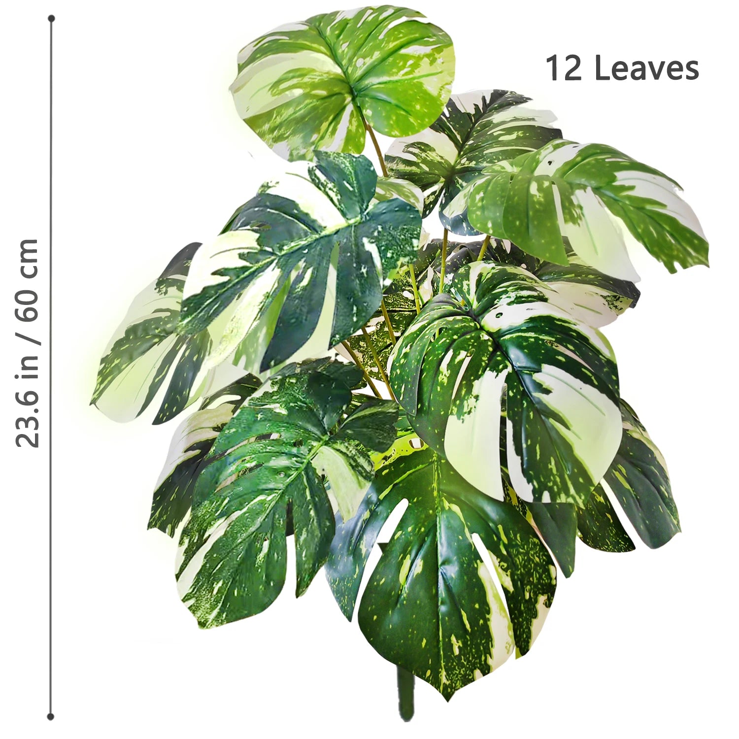 Planta Monstera artificial de 52-104 cm (40,94 pulgadas), palmera falsa de plástico con hojas verdes, ideal para la decoración del hogar, jardín, habitación u oficina.