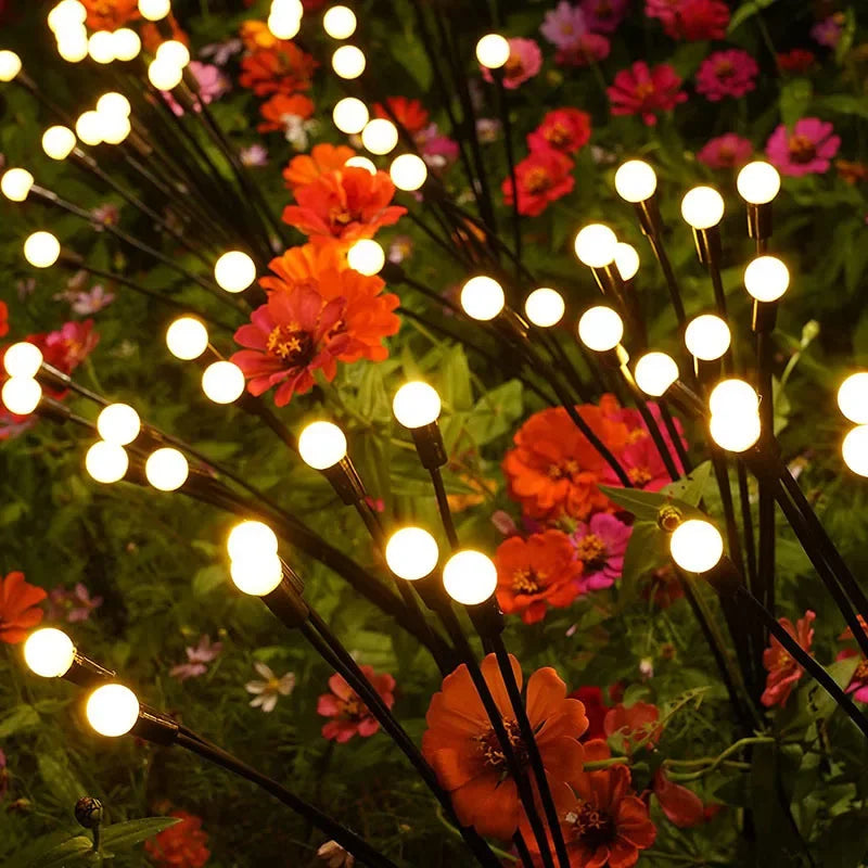 Luces solares tipo luciérnaga de 6/8/10 litros, impermeables, para decoración de exteriores, jardín y paisajes. Ideales para decoración festiva.