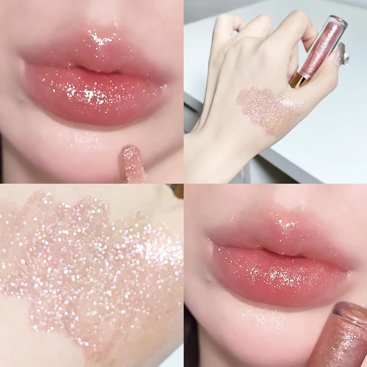 Brillo labial hidratante, voluminizador y brillante, glaseado labial con efecto espejo y brillo a base de agua, aceite labial hidratante para unos labios carnosos.