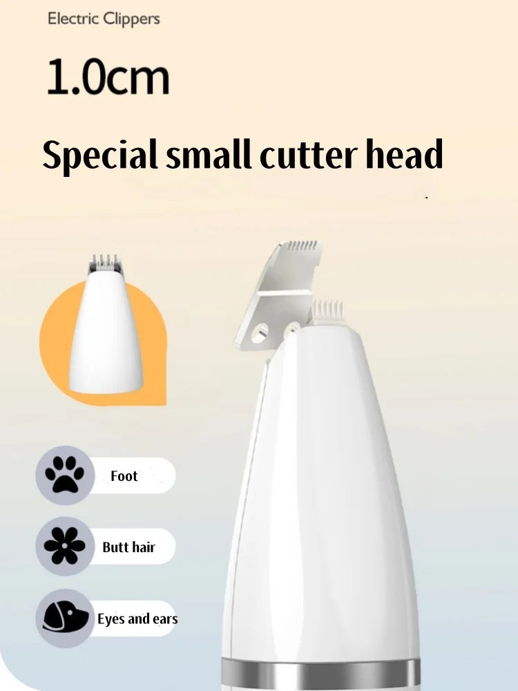 Kit de aseo para mascotas 4 en 1 Kit profesional de cortapelos para mascotas Recortadora eléctrica para el cuidado de perros Bajo nivel de ruido Recargable Empujador de uñas