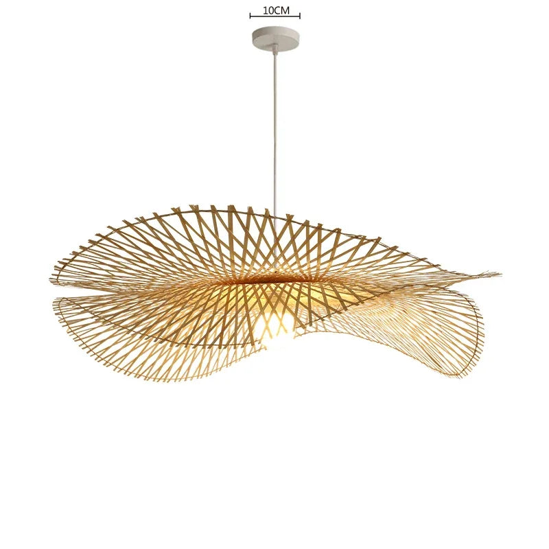 Lámparas colgantes de mimbre tejido de bambú, lámparas de ratán natural estilo rústico para cocina, sala de estar, comedor y decoración del hogar.