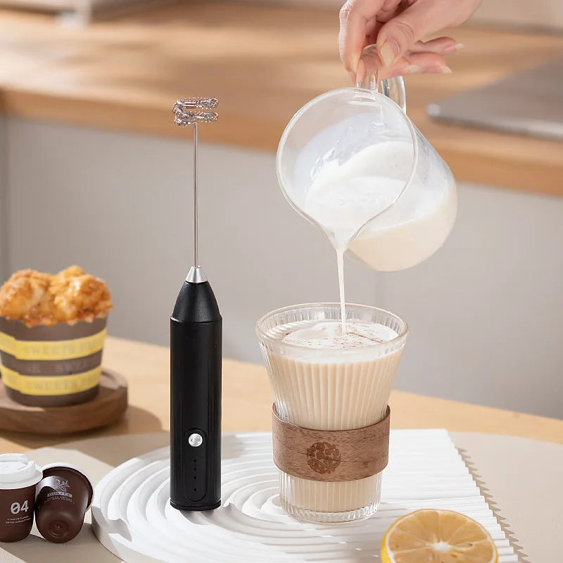 Máquina de espuma portátil Máquina de espuma de leche de mano de 3 velocidades Cafetera Batidora eléctrica Batidora de huevos Batidora de cocina