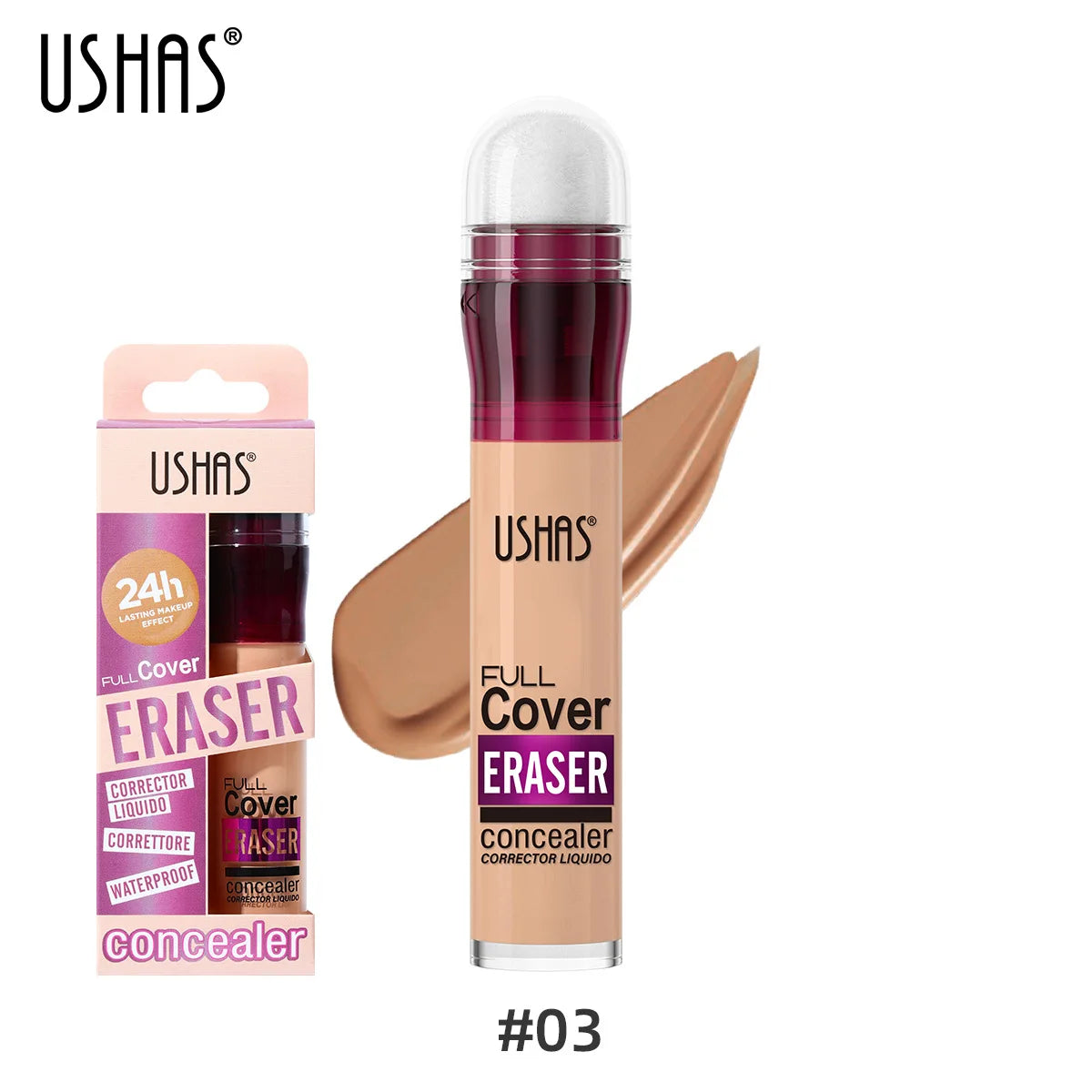 Corrector facial con cabezal de esponja, base de maquillaje líquida mate, control de grasa, crema BB de larga duración, resistente al agua, iluminador, cosméticos.
