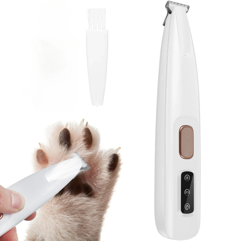 Nueva recortadora de patas para perros con luz LED, totalmente impermeable, recortadora de pelo para mascotas con pantalla LED, cortapelos para perros para aseo, cuchilla ancha de 18 mm.