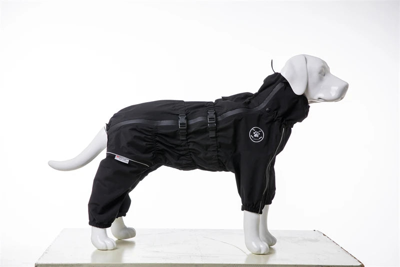 Chaqueta impermeable para perros, abrigo reflectante para la lluvia, monos y enterizos rojos para perros, impermeable de otoño e invierno para perros grandes.