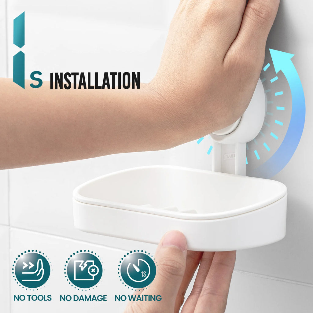 Jabonera TAILI para ducha, soporte impermeable para jabón de ducha, jabonera resistente sin necesidad de taladrar, para baño y fregadero de cocina.