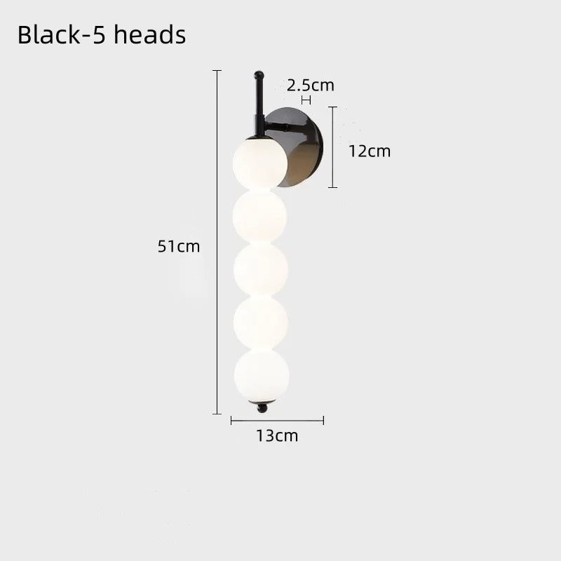 Lámpara de pared minimalista de cristal estilo nórdico moderno para cabecero de cama, ideal para dormitorio, pasillo o sala de estar.