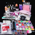 Kit de polvo acrílico y monómero líquido LIMEGIRL para uñas, kit de extensión de uñas 3D con luz LED UV y kit de polvo de cristal.