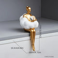 Escultura Chica Nube, Figura de Arte Abstracto, Estatua, Decoración Moderna de Mesa, Decoración de Lujo para el Hogar, Diseño Estético, Figurita, Artesanía