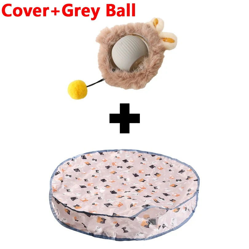 Juego de fundas para pelotas interactivas para gatos, rodadura rápida en bolsa, juguete para gatitos de escondite, juguete interactivo para gatos activado por movimiento, para interiores