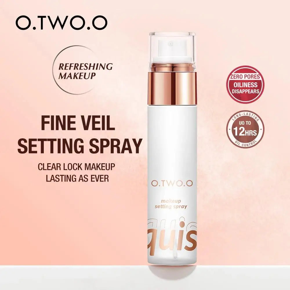 Spray fijador de maquillaje de larga duración. Bruma hidratante de acabado para el rostro. Formación instantánea de película. Fija el maquillaje durante todo el día.