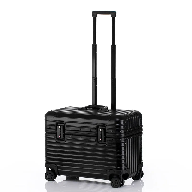Maleta de cabina de 18/20/22 pulgadas, de aleación de aluminio y magnesio, moderna, con aprobación para transporte aéreo.