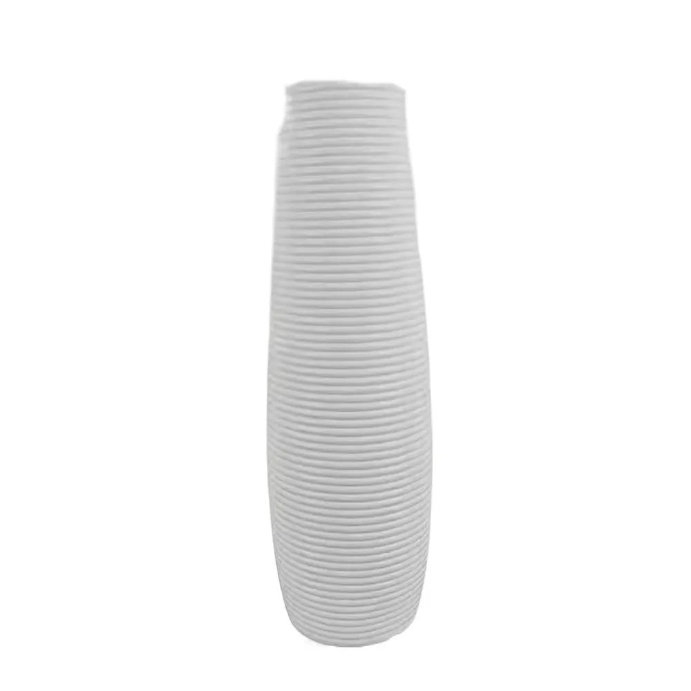 Jarrón de plástico de color liso con diseño de rayas, maceta para arreglos florales, jarrón decorativo nórdico para sala de estar.