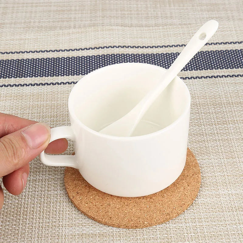 50/100 posavasos de corcho natural para tazas, manteles individuales para mesa, accesorios de cocina, posavasos redondos para tazas de café y té, decoración de escritorio
