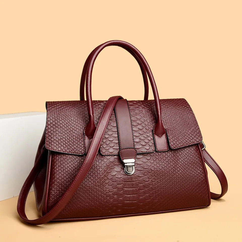 Bolso grande de alta calidad con estampado de serpiente, bolsos de piel, bolso de hombro para mujer, bolso de compras para mujer, bolso de mano informal de moda, bolso de mano Sac