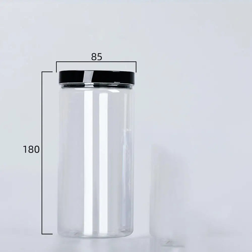Lata transparente sellada con tapa, a prueba de olores de alimentos, envase de almacenamiento, botella para granos de café, condimentos, accesorios de cocina
