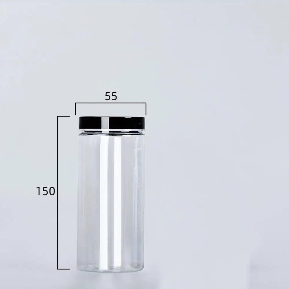 Lata transparente sellada con tapa, a prueba de olores de alimentos, envase de almacenamiento, botella para granos de café, condimentos, accesorios de cocina