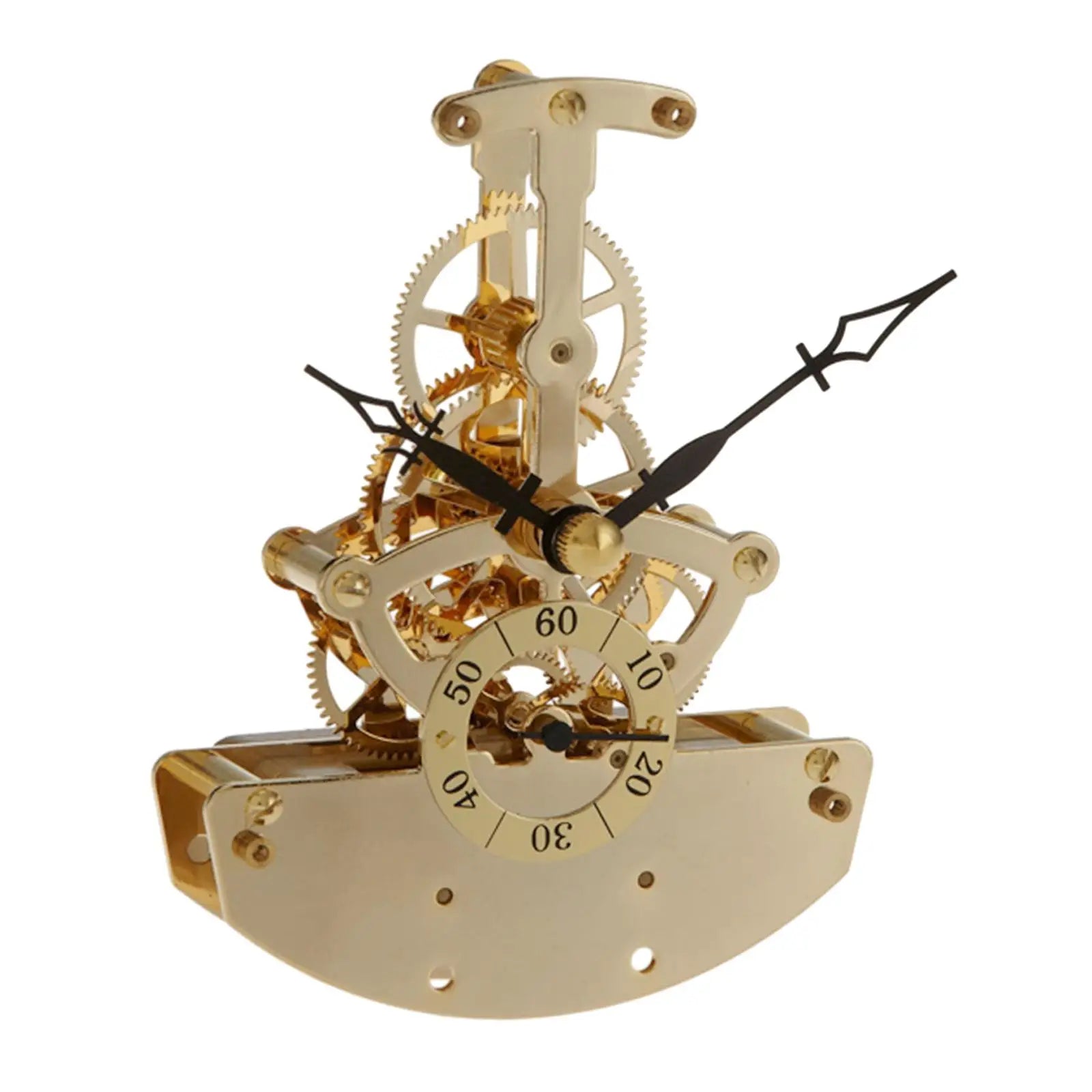 Reloj de mesa con mecanismo de relojería, reloj de engranajes de estilo industrial, reloj de estantería creativo para dormitorio, sala de estar, hogar y estudio.