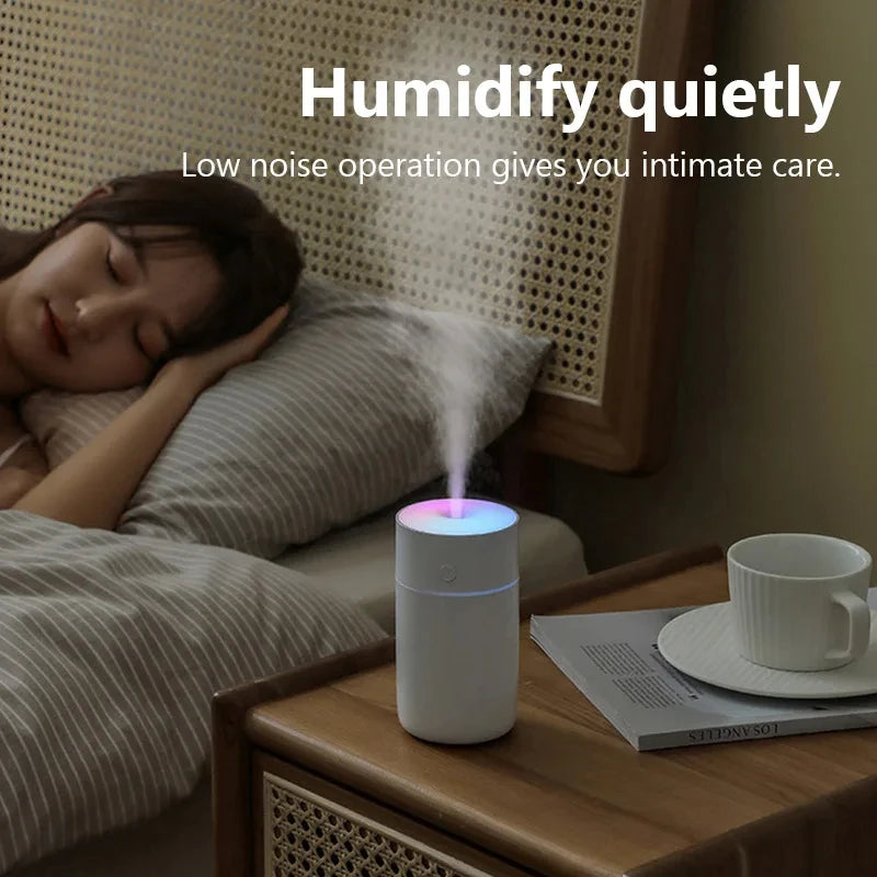 Humidificador de aire portátil mini HOMEFISH colorido, recargable por USB, inalámbrico, difusor de aroma para el hogar y el coche, atomizador de aceites esenciales