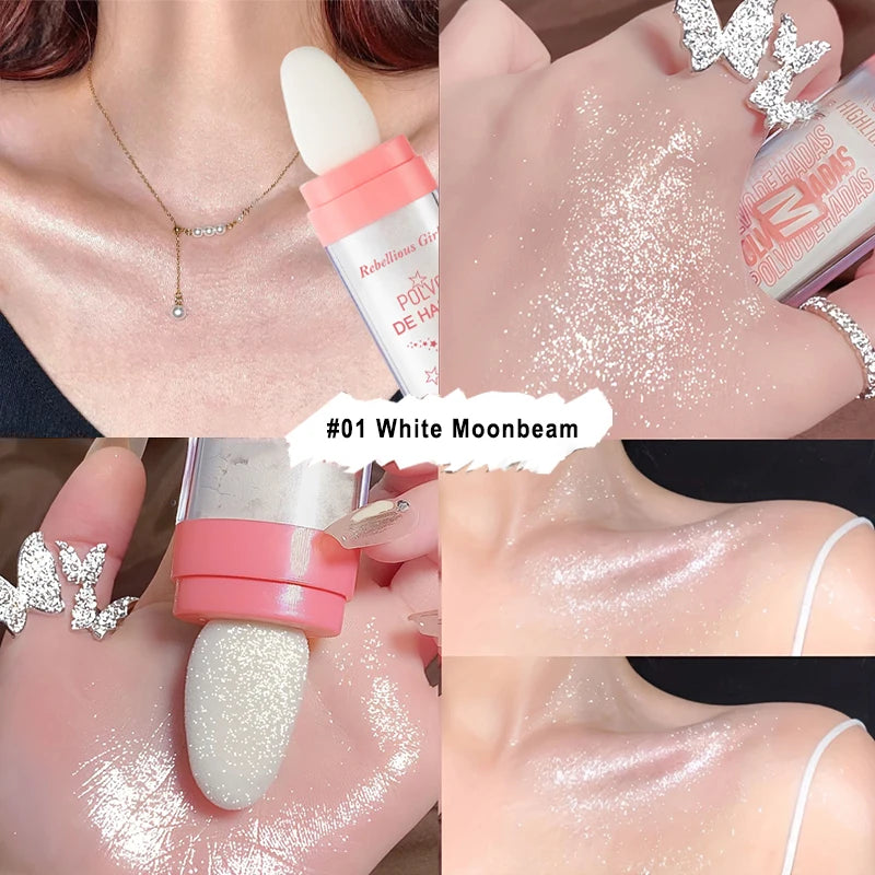 Barra iluminadora Fairy Powder: rubor de contorno brillante para iluminar y definir tus facciones.