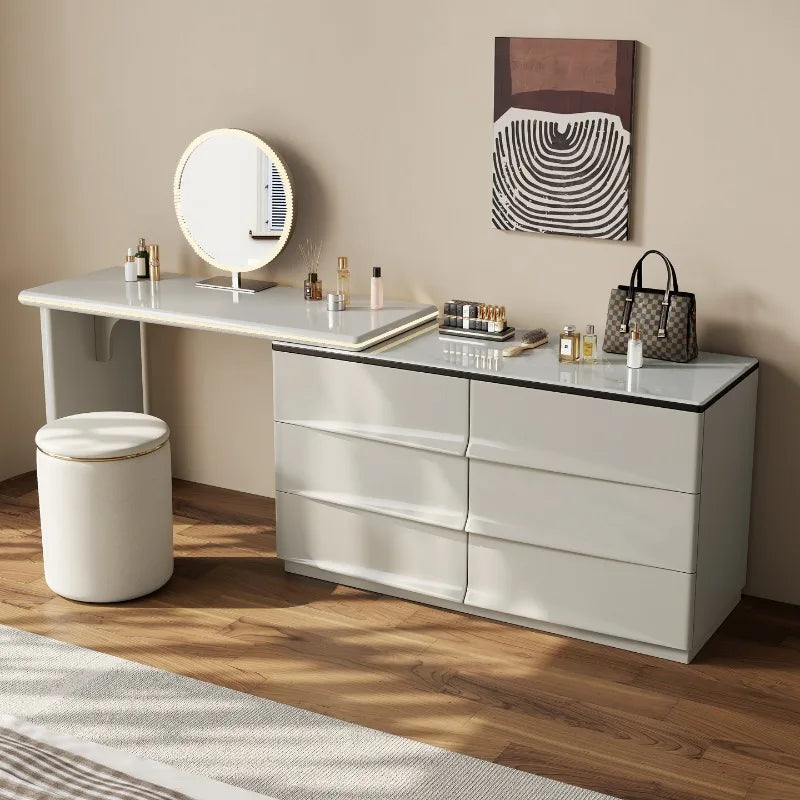 Diseño Natural Tocador Moderno Simple Tocador de Maquillaje Simple Dormitorio Chica Escritorio Mesa De Maquillaje Accesorios para el Hogar