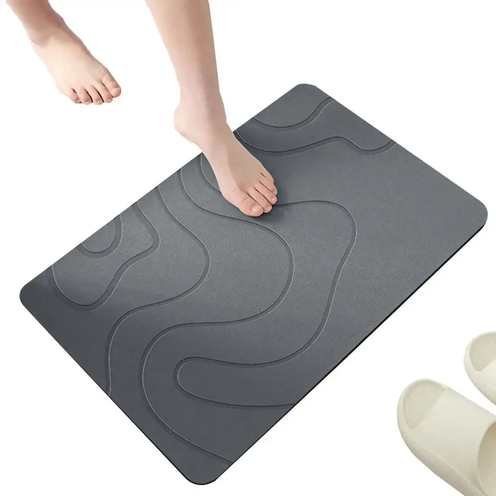 Alfombra de baño de piedra de diatomita, alfombra antideslizante para puerta de inodoro, alfombras de entrada