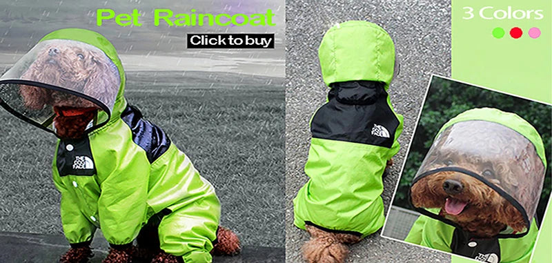 Abrigo impermeable para perros, chubasquero reflectante para perros, ropa de exterior para perros, chaqueta con capucha para perros pequeños, medianos y grandes. Suministros para mascotas.