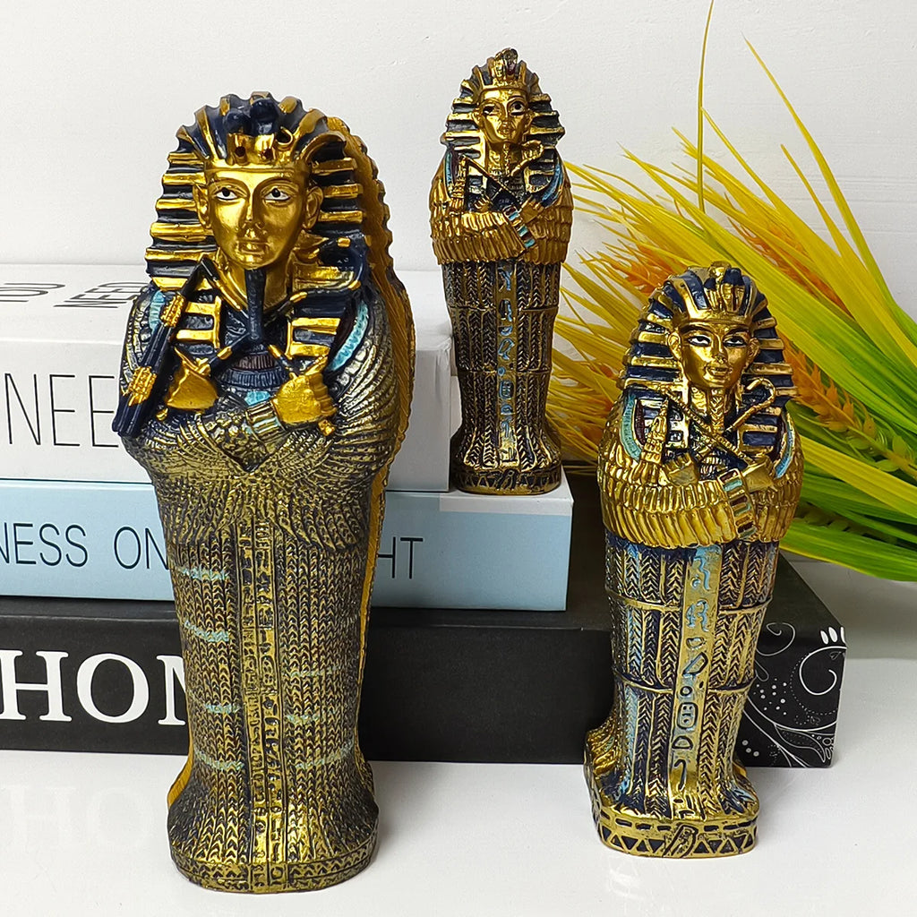 Adorno de momia del antiguo Egipto, ataúd de Tutankamón, artesanía del faraón, atracción turística de la misteriosa pirámide, recuerdo de viaje, decoración, regalo