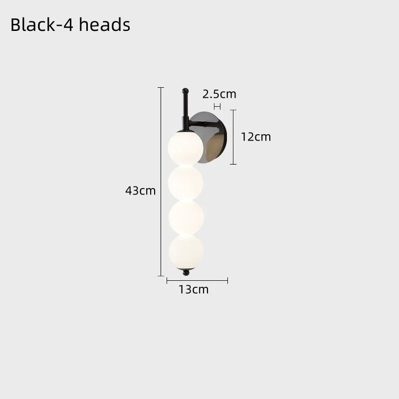 Lámpara de pared minimalista de cristal estilo nórdico moderno para cabecero de cama, ideal para dormitorio, pasillo o sala de estar.
