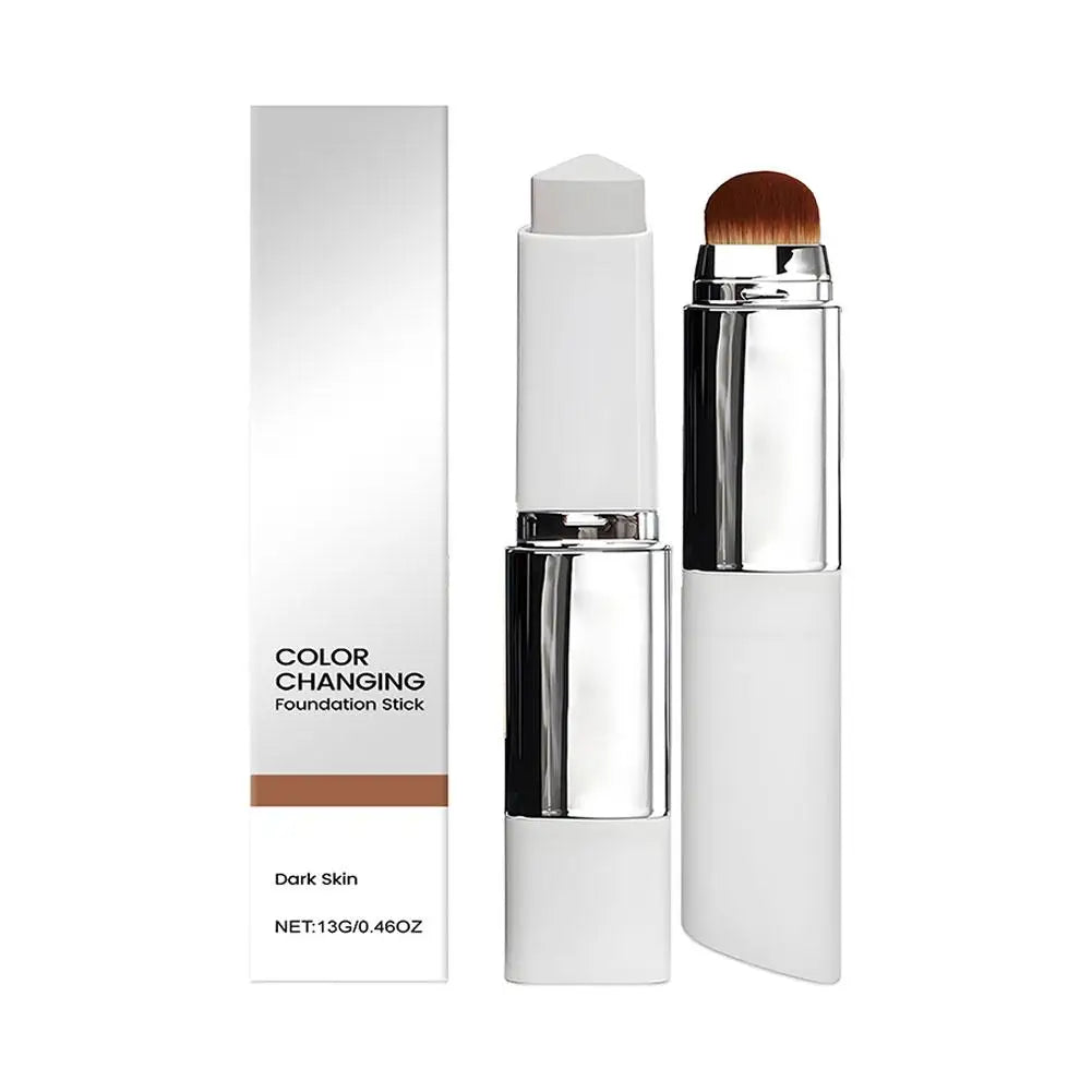 Base de maquillaje líquida en barra 2 en 1 que cambia de color, ligera, hidratante e iluminadora, apta para todo tipo de piel.