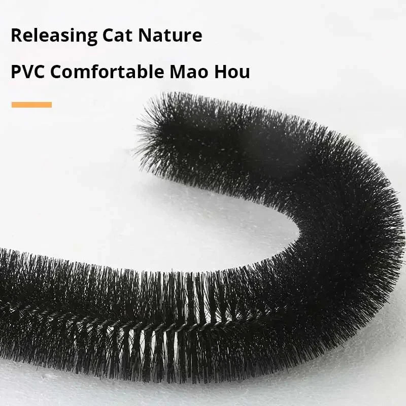 Arco de juguete para gatos, auto-aseo, mima a tu felino con un cepillo de masaje y frotamiento con rascador, juguete interactivo para gatos.
