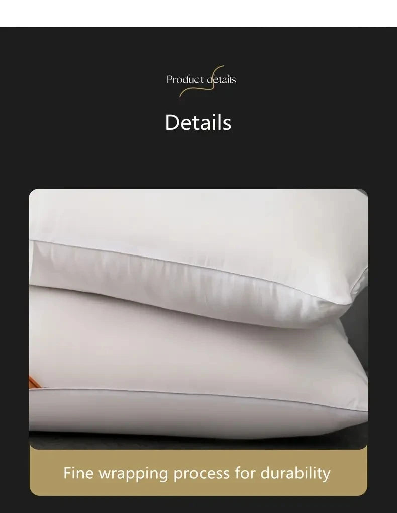 1 almohada blanca de rebote, color liso, suave y cómoda para dormitorio, cama, hotel de 5 estrellas, hogar, individual, para adulto.