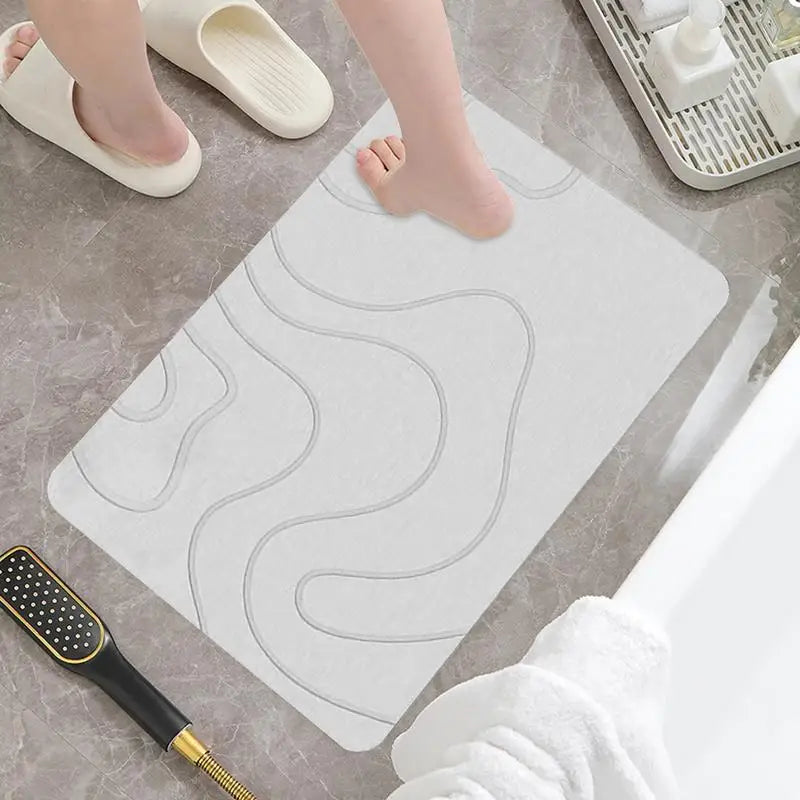 Alfombra de baño de piedra de diatomita, alfombra antideslizante para puerta de inodoro, alfombras de entrada