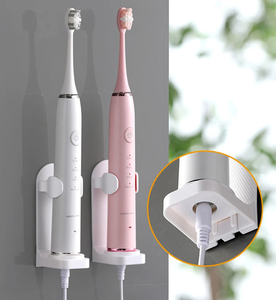 Soporte ajustable para cepillo de dientes, base para cepillo de dientes eléctrico, soporte de pared antideslizante de silicona, soporte para cuerpo de cepillo, adaptable al 99%.